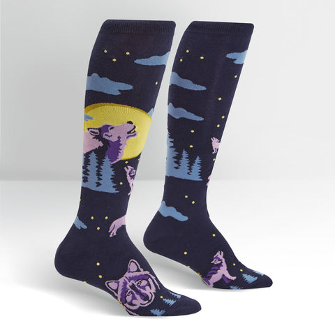 6 Wolf Moon Knee High Socks